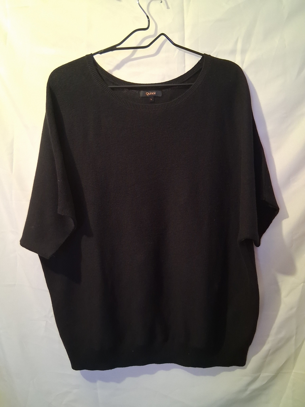 Quince Men’s Black Short-Sleeve Knit Sweater